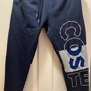 Lacoste Navy Joggers with Logo Patch